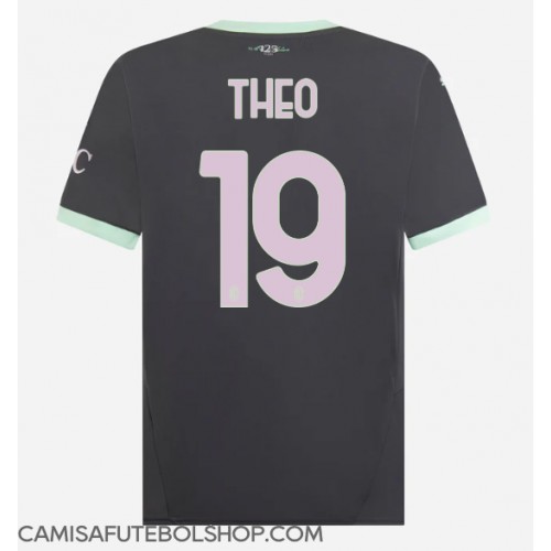 Camisa de time de futebol AC Milan Theo Hernandez #19 Replicas 3º Equipamento 2024-25 Manga Curta